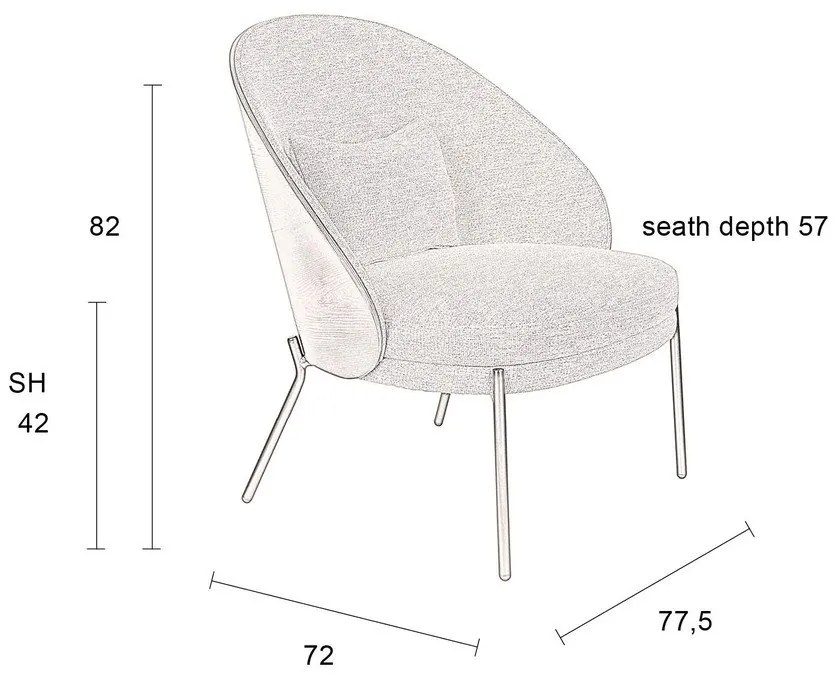Бежов фотьойл Rodin - Dutchbone