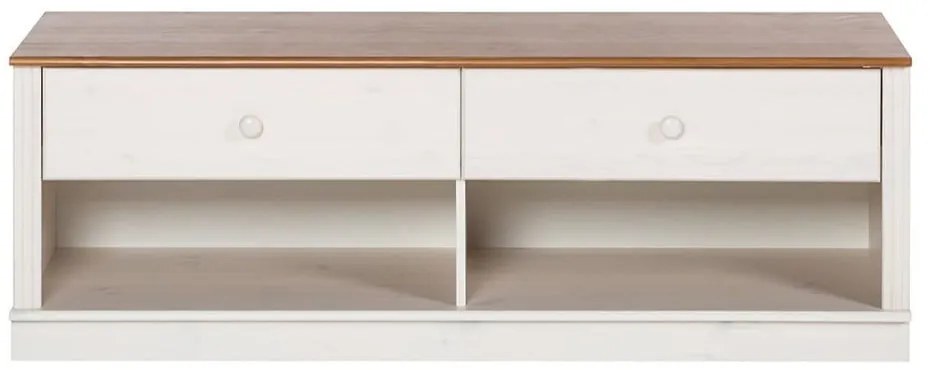 Бяла маса за телевизор от масивен бор 137x47 cm Anita – Støraa