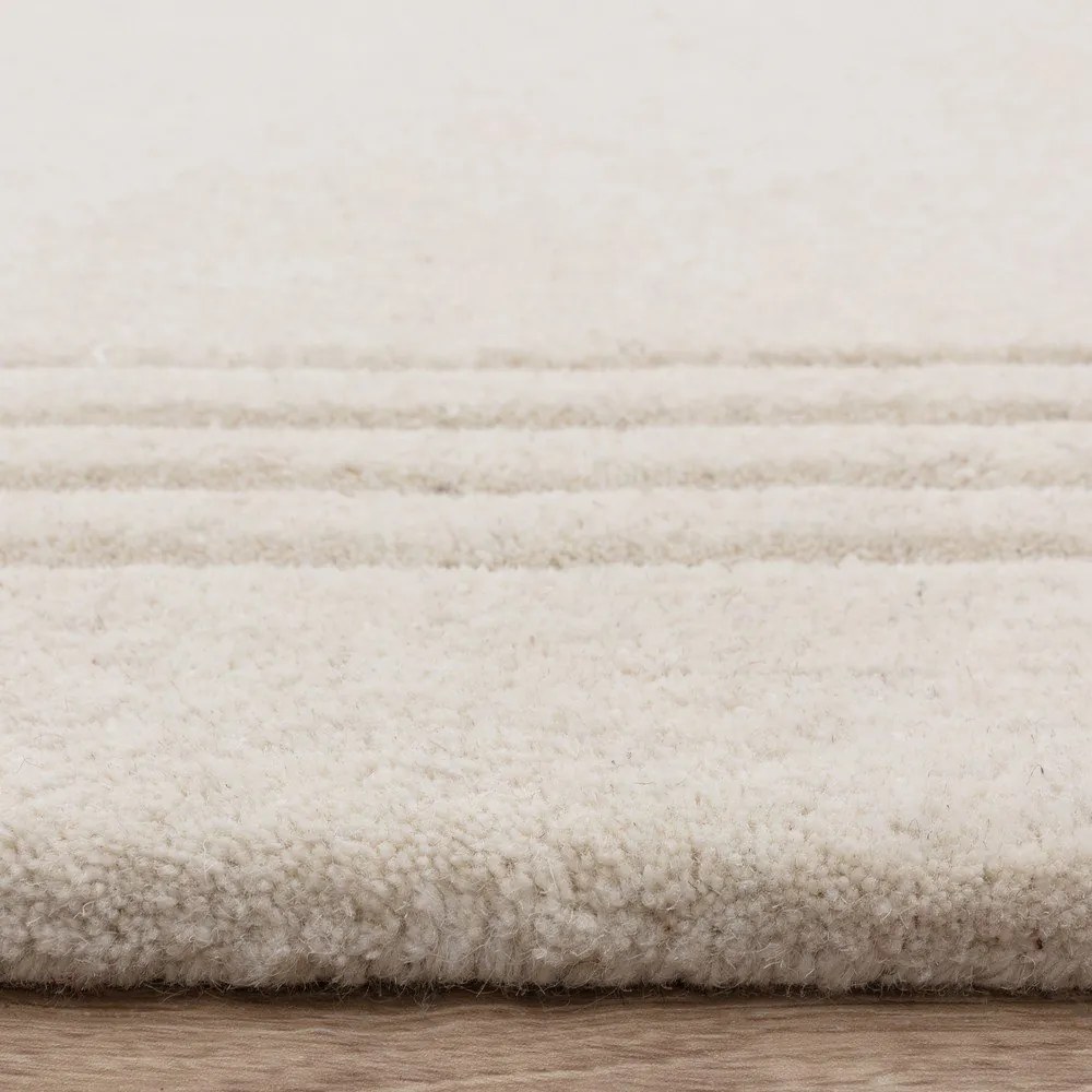 Ръчно изработен вълнен килим в цвят слонова кост 160x230 cm Orlo Ivory – Asiatic Carpets