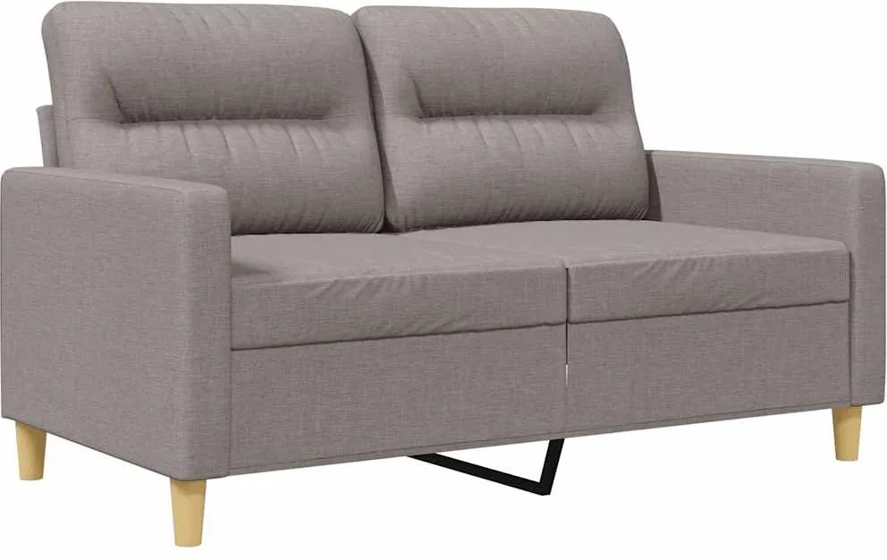 359234 vidaXL 2-местен диван, Таупе, 120 см, плат