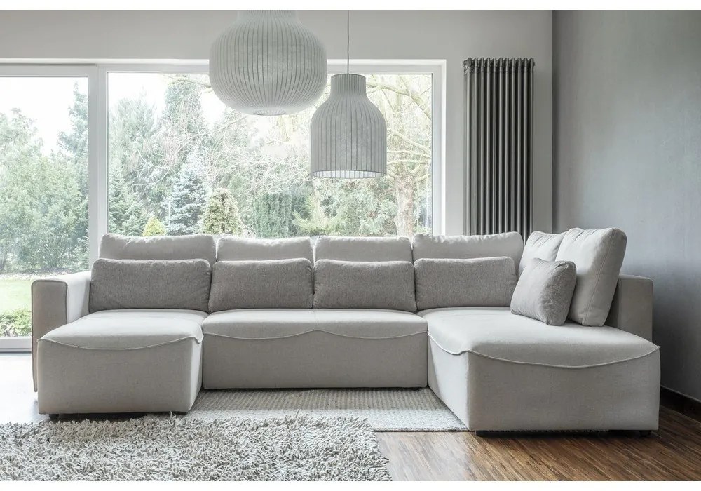 Кремав ъглов разтегателен диван (U-образен) Homely Tommy - Miuform