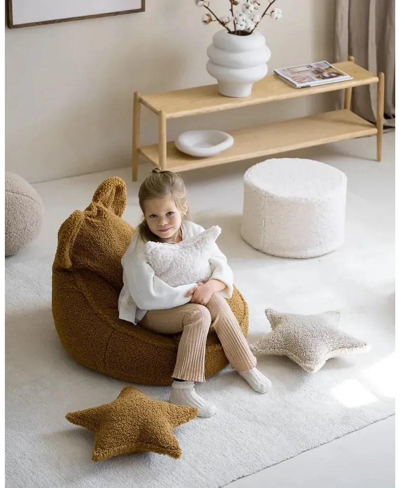 Кафява детска възглавница за диван от букле Star – Wigiwama