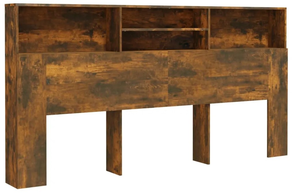 817258 vidaXL Табла за легло тип шкаф, опушен дъб, 200x19x103,5 см