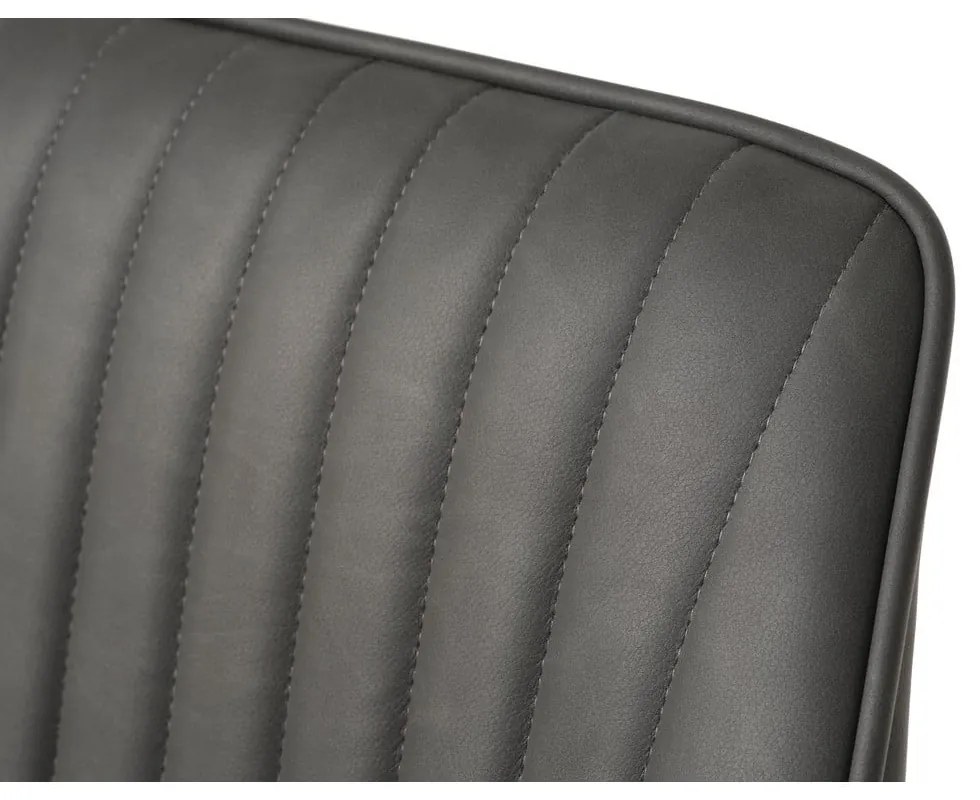 Тъмносиви тапицирани трапезни столове в комплект с подлакътници 2 бр. Nolan Stripe – Unique Furniture