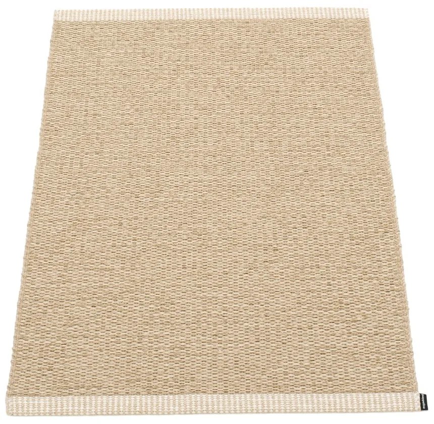 Бежов килим за открито и закрито 60x85 cm Mono Light Nougat – Pappelina