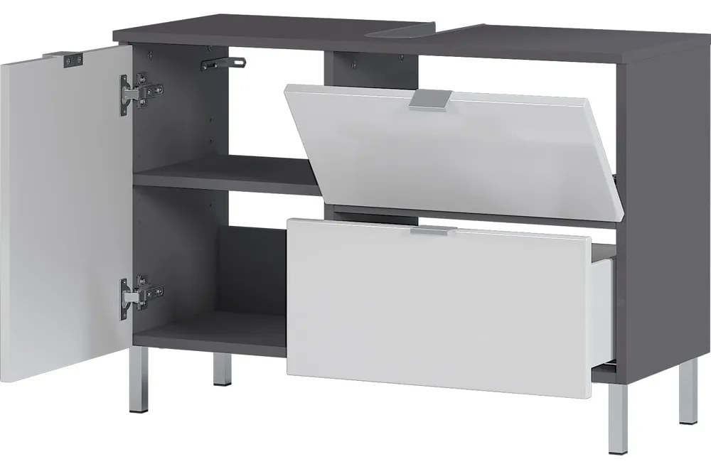 Бяло-сив шкаф под умивалника 80x56 cm Mauresa - Germania