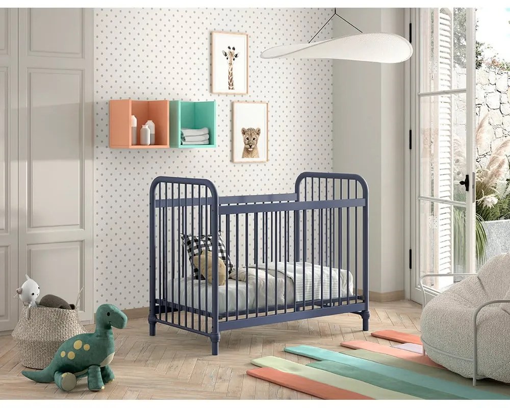 Синьо метално легло 60x120 cm BRONXX - Vipack