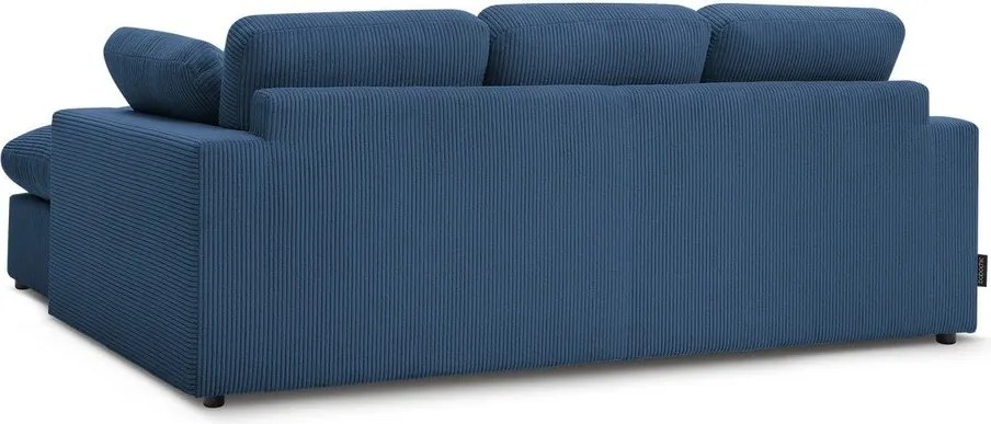 Син ъглов диван от рипсено кадифе Belair – Bobochic Paris