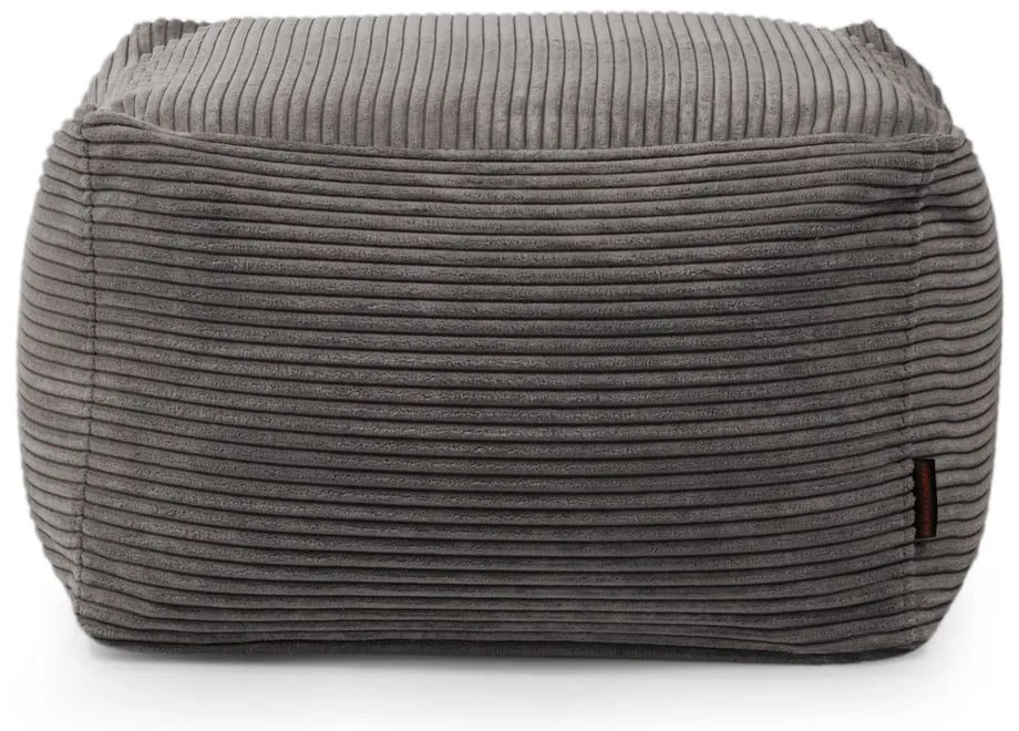 Тъмносив пуф от рипсено кадифе Softbox MooG – SLOWDOWN