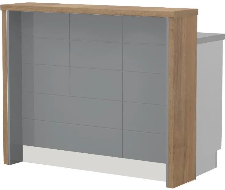 Островна кухненска пейка Hudson-Length: 120 cm.-Gray-Pacific Walnut