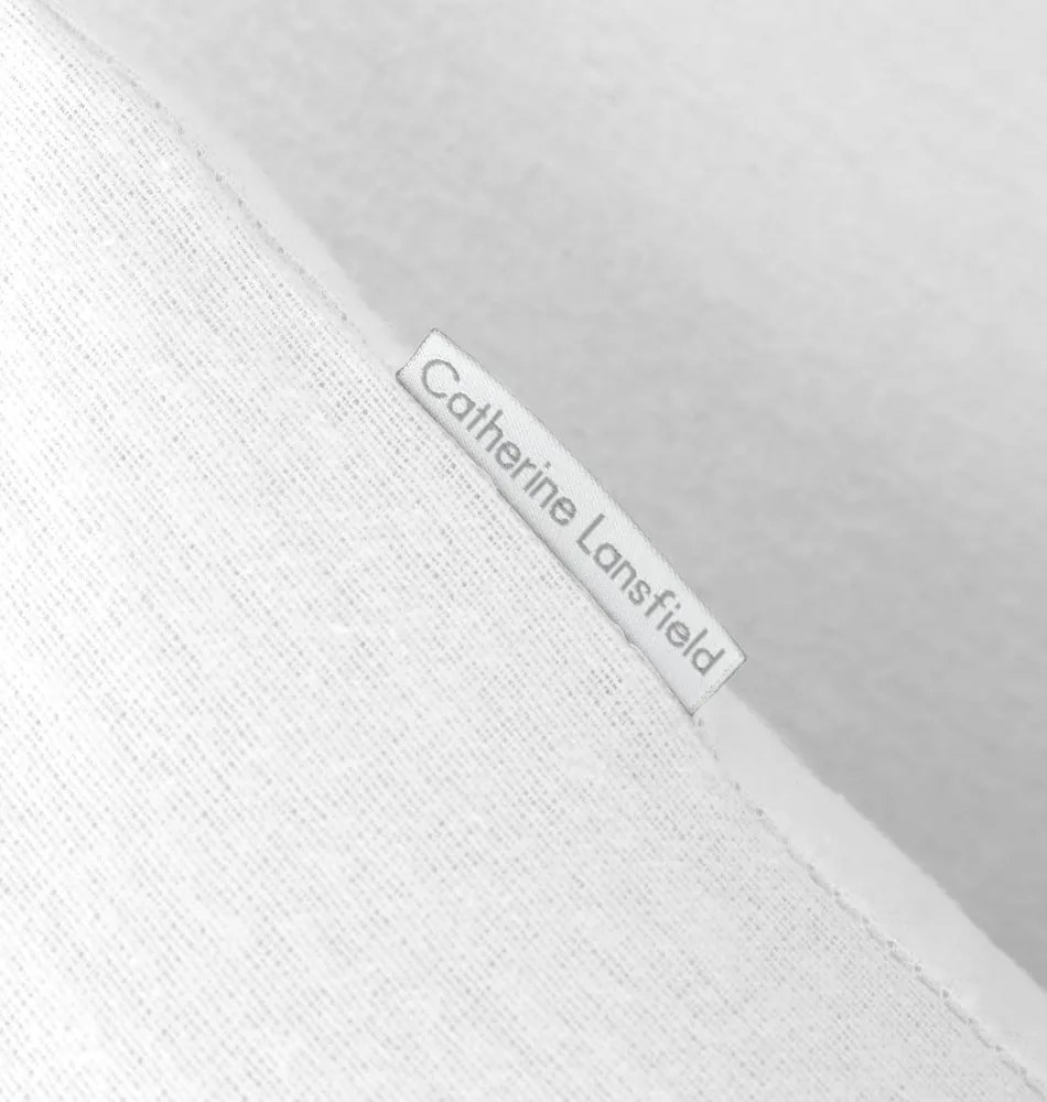 Бяло памучно спално бельо за двойно легло 200x200 cm - Catherine Lansfield