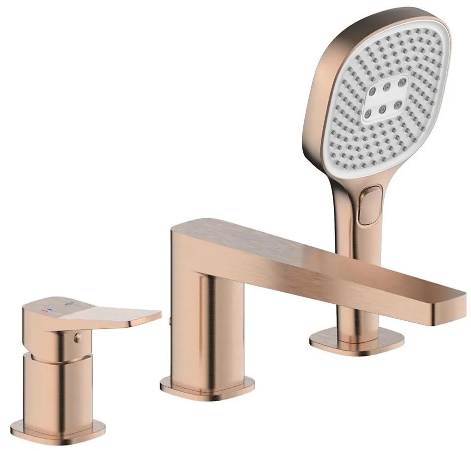 KFA Armatura 4525-210-34 - Смесител за вана, 3-отворен MALAGA, розово злато