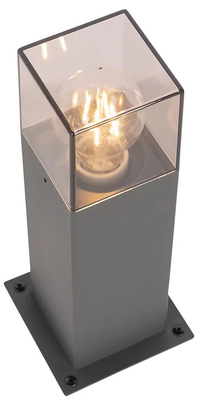 Модерна външна подова лампа 30 см тъмно сива IP44 - Denmark