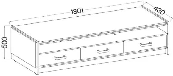 TV шкаф Raka-Length: 180.1 cm