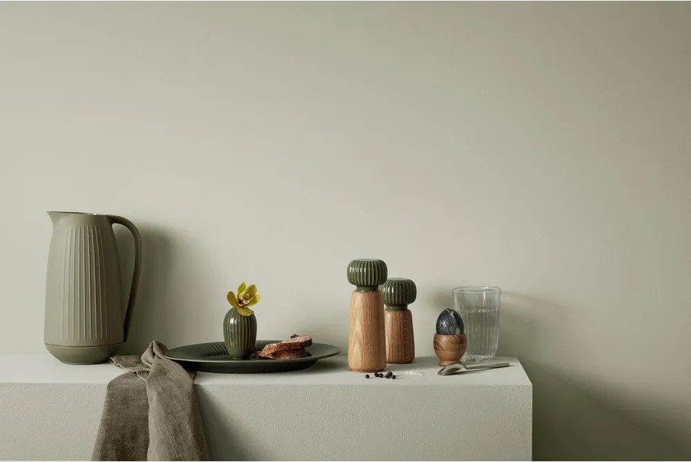 Зелена/в естествен цвят мелничка за сол и пипер от масивно дърво Hammershøi – Kähler Design