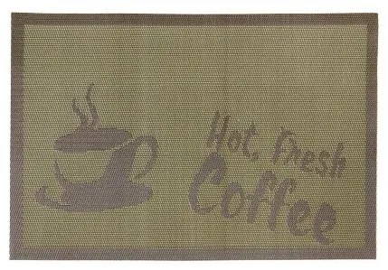 Подложка за хранене Hot Fresh Coffee 45x30см зелена (0193656) - Horecano
