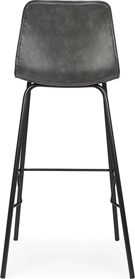 Тъмносив тапициран бар стол (височина на седалката 75 cm) Kyra – Bizzotto