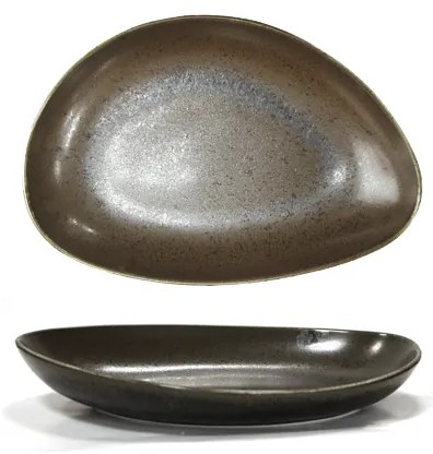 Horecano - Порцеланово плато овал дълбоко 25см ANTIQUE-BLACK(TR0005-10B)