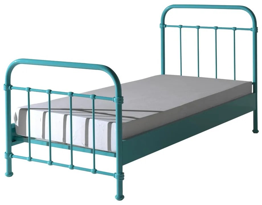 Метално детско легло в ментово зелено, 90 x 200 cm New York - Vipack