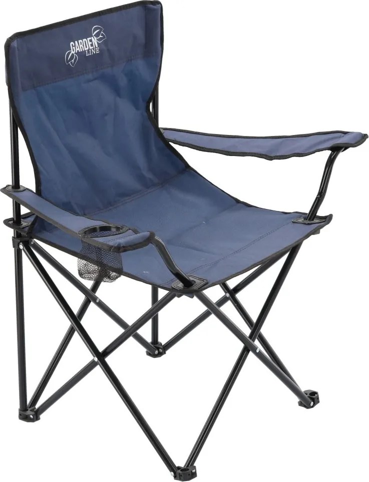 Туристически сгъваем стол син