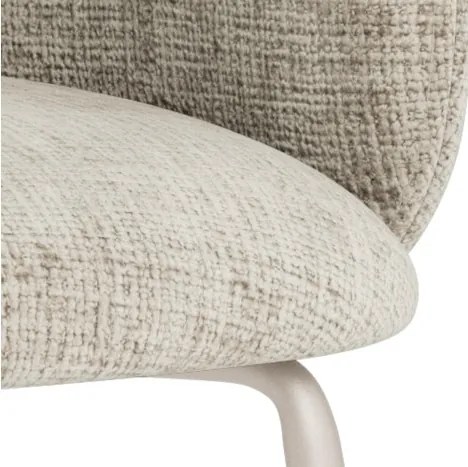 ЦЛЯРА Бежово (тъкан Juto 4)/сивобежова крака (кашмир) - МОДЕРЕН ТАПИЦИРАН СТОЛ ЛОФТ ЗА ДНЕВНА/ТРАПЕЗАРИЯ/ОФИС