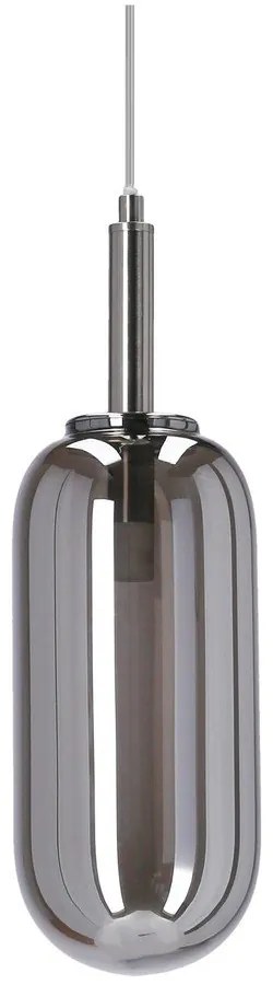 Антрацит LED висящо осветително тяло със стъклен абажур ø 13 cm Fiuggi – Candellux Lighting