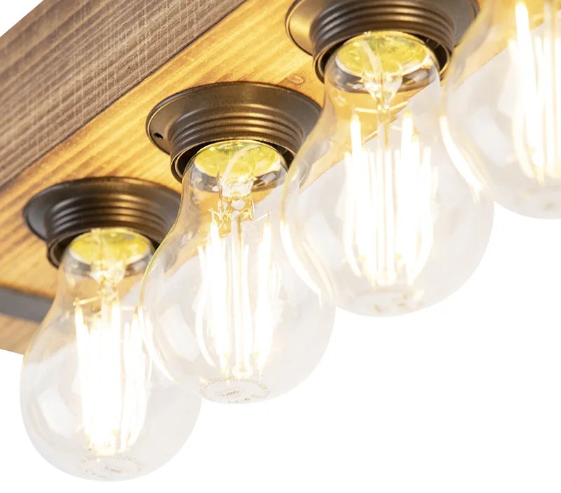 Интелигентен индустриален плафон дърво със стомана, включително 4 WiFi A60 - Reena