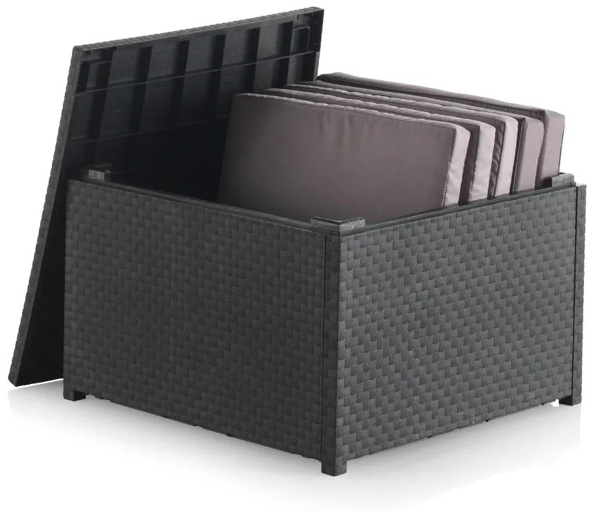 Градинска маса за съхранение от изкуствен ратан 56x56 cm – Juinsa