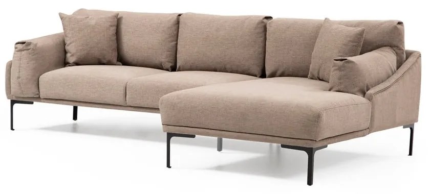 Бежов ъглов диван , десен ъгъл Leo - Artie