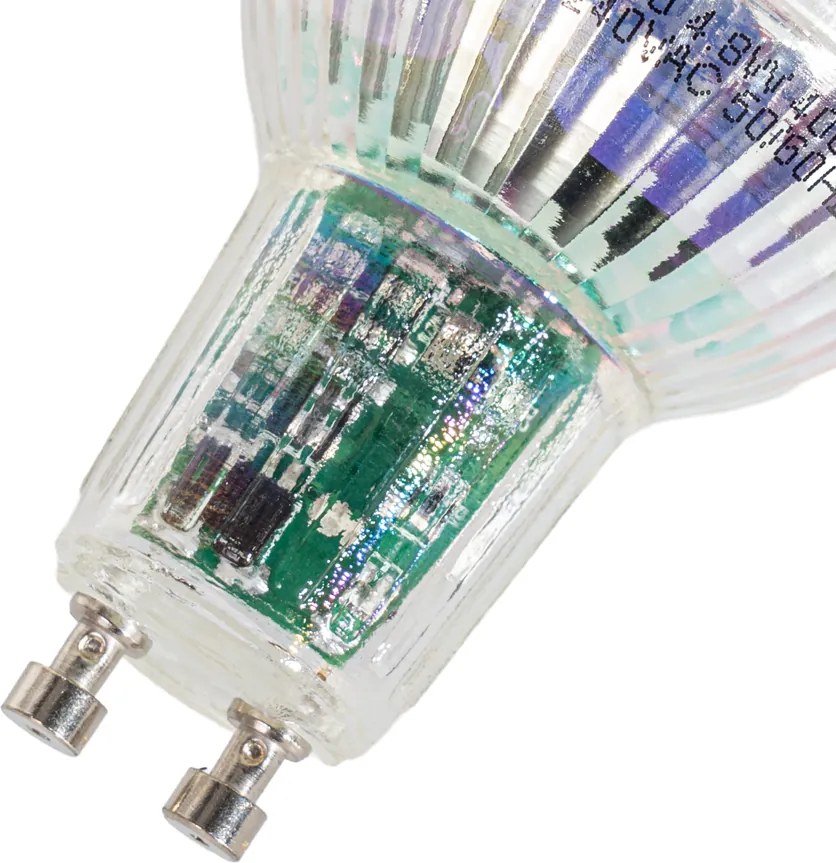 Комплект от 5 смарт GU10 50mm LED крушки прозрачни 4.8W 400 lm 1800-6500K