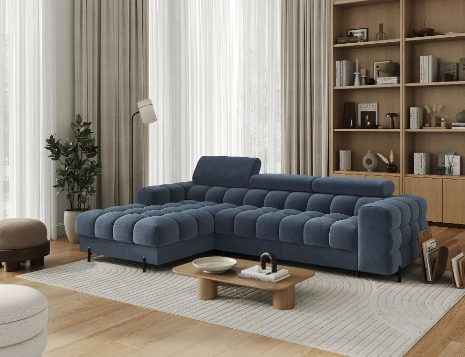 Ъглов диван Freyia-Син-Ляв