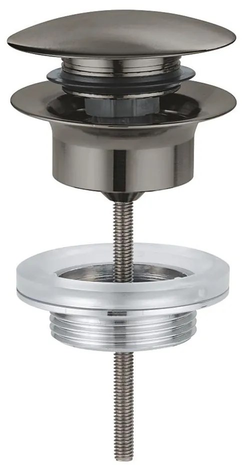 GROHE 65807AL0 - Комплект за сифон за умивалници с преливник, графит