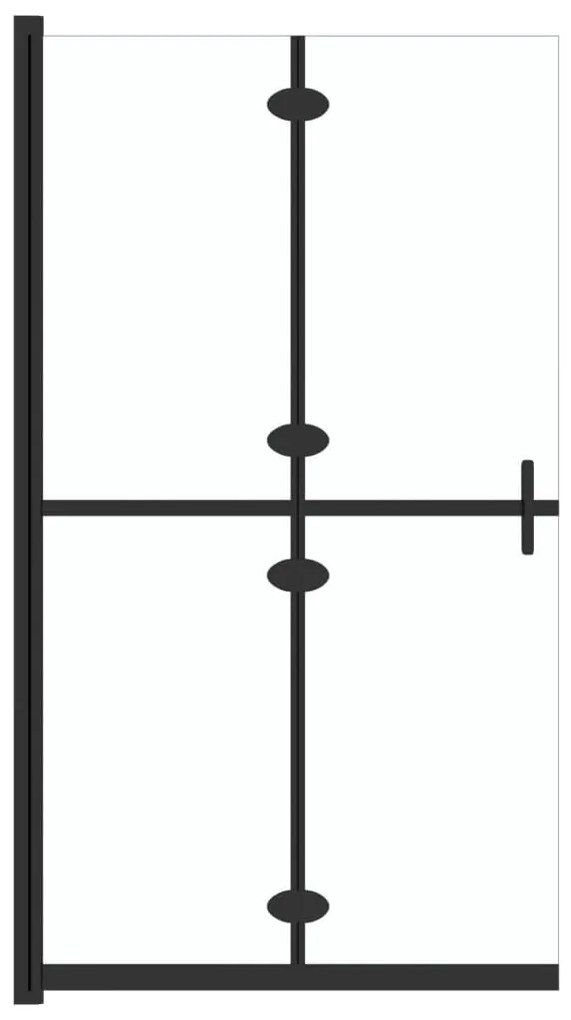 151182 vidaXL Сгъваема стена за душ с прозрачно ESG стъкло, 90x190 см