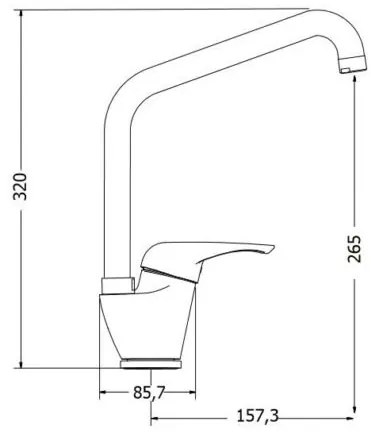 Кухненски кран Modea Elit II High