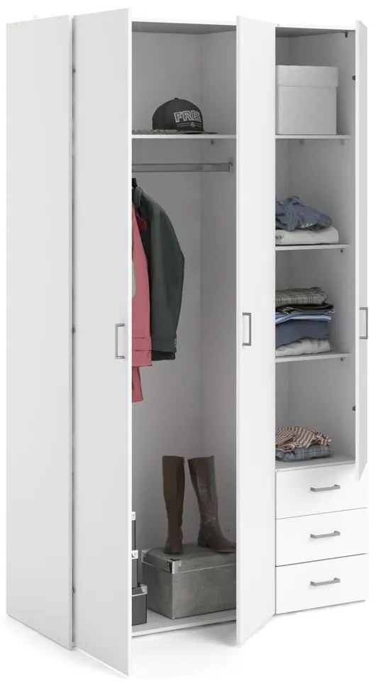 Бял гардероб 116x200 cm Space – Tvilum