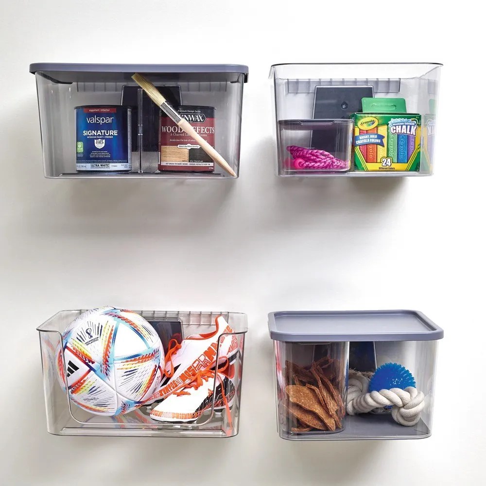 Кутия за съхранение на закрито с капак от рециклирана пластмаса iD Wallspace - iDesign