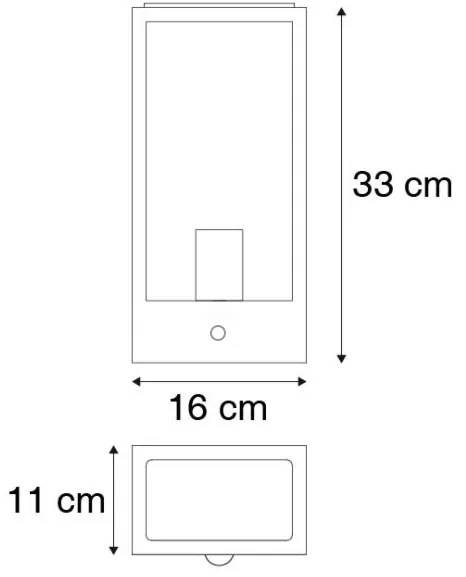 Външна стенна лампа тъмно зелена със сензор за здрач IP44 - Rotterdam