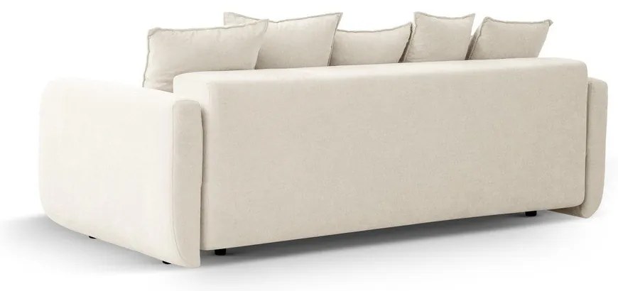 Кремав разтегателен диван с място за съхранение 231 cm Elen – Micadoni