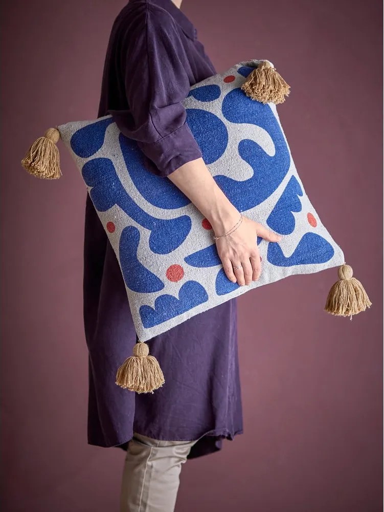 Декоративна възглавница от рециклиран памук 45x45 cm Eviaya – Bloomingville