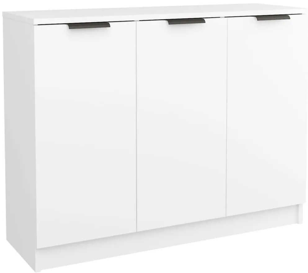 811187 vidaXL Сайдборд, бял, 90,5x30x70 см, инженерно дърво