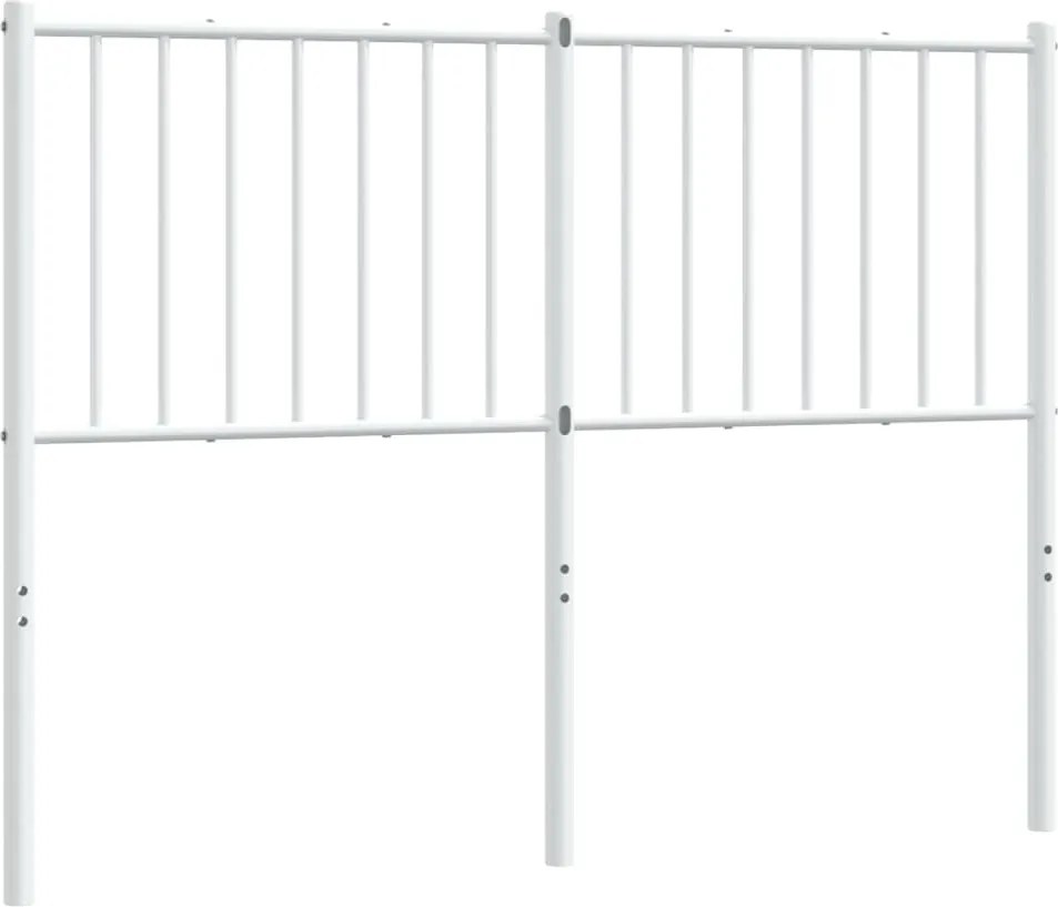 350962 vidaXL Метална резервна табла за легло, бяла, 120 см
