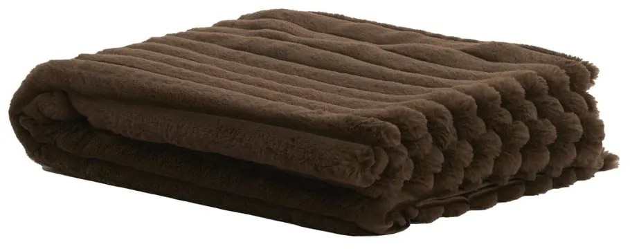 Кафяво одеяло от микроплюш 130x170 cm Vajen – Light & Living
