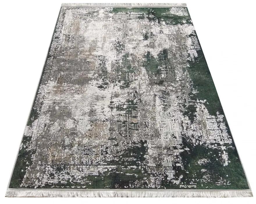 Сиво-зелен килим в стил винтидж Ширина: 60 ​​см | Дължина: 100 см