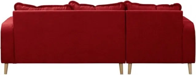 Червен ъглов диван (ляв ъгъл) Beata - Ropez