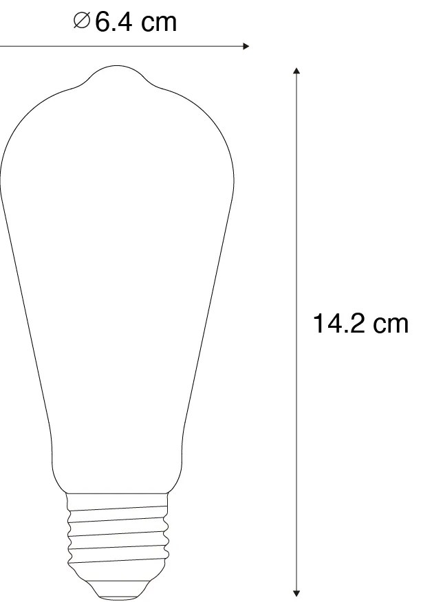 Комплект от 5 E27 LED крушки ST64 със сензор за здрач 4W 400 lm 2200K