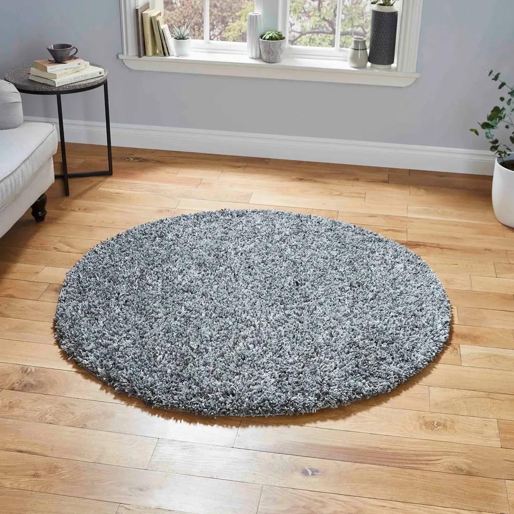 Сив кръгъл килим ø 133 cm Vista – Think Rugs