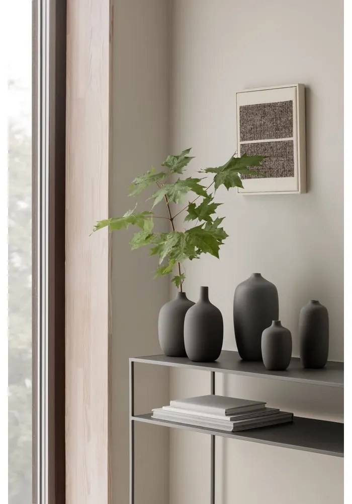 Сива керамична ваза, височина 12 cm Ceola - Blomus