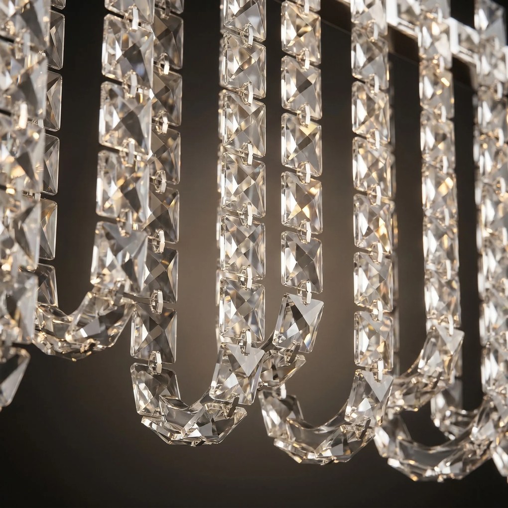 LED кристална висяща лампа SWE073-CP 60cm Chrome