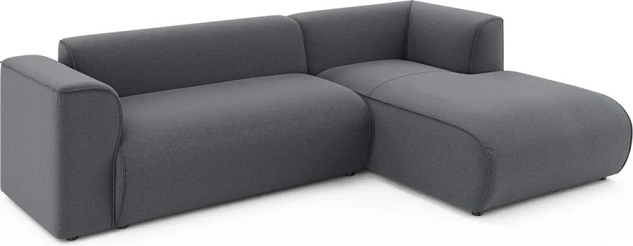 Тъмносив ъглов диван (десен ъгъл) Merid – Ropez