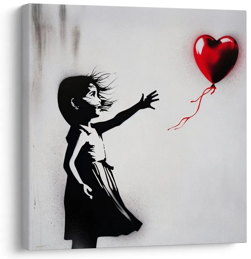 Картина на платно – Сърце във вятъра street art